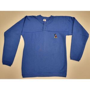 Vintage Disney Wear Size Medium Sweatshirt Pullover‎ Blue Mickey Mouse USA 80s